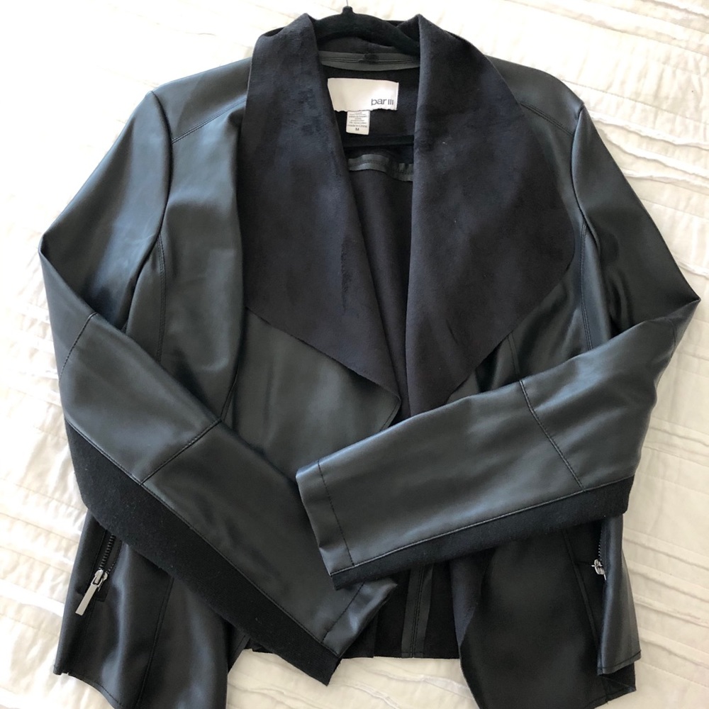 Bar III Faux leather jacket